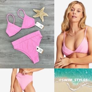 ☀️BILLABONG☀️ In The Loop Emma Underwire Bikini In The Loop Rise Bikini SET